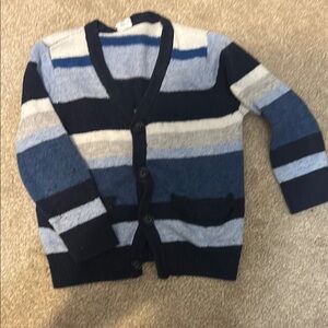 GAP Kids Striped Cardigan - Navy and Blue
